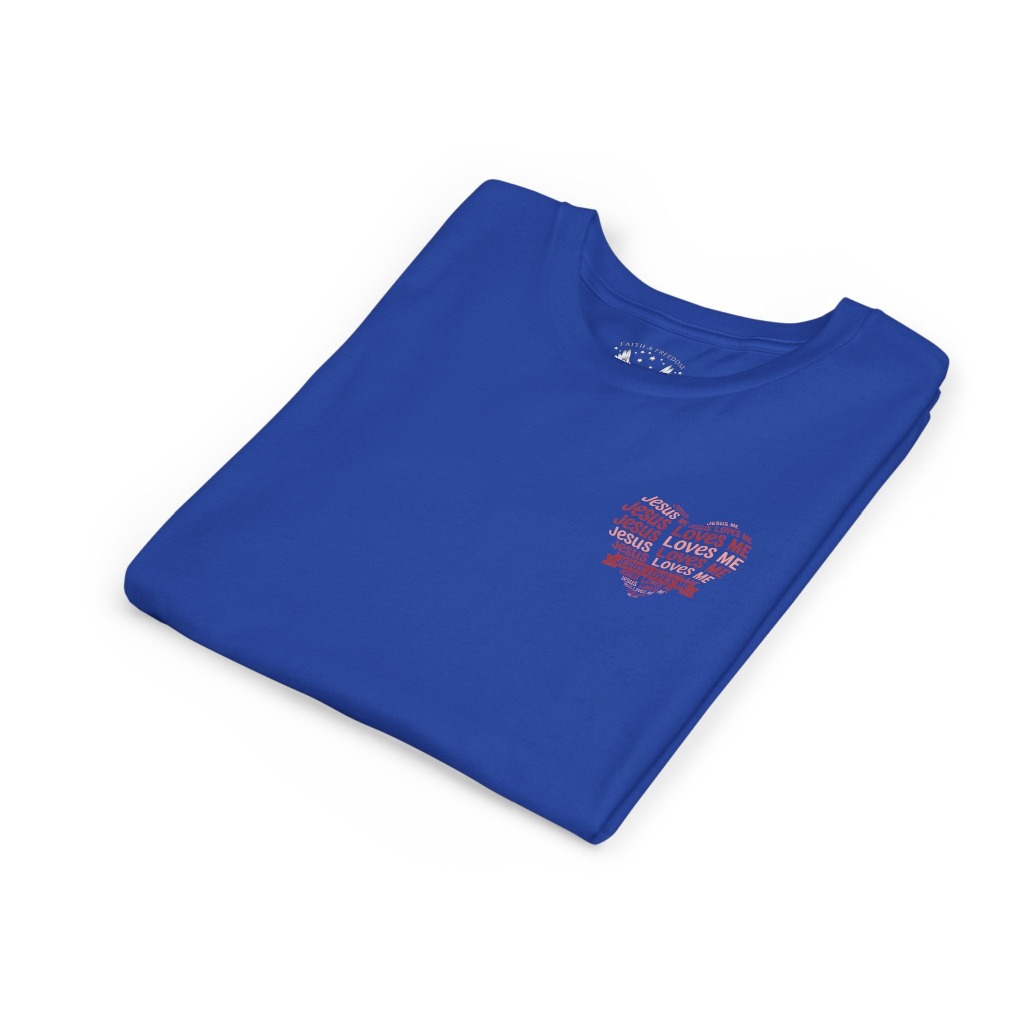 Jesus Loves Me Youth T-Shirt – Heart Word Cloud Christian Kids Tee | Faith Inspired Youth Shirt