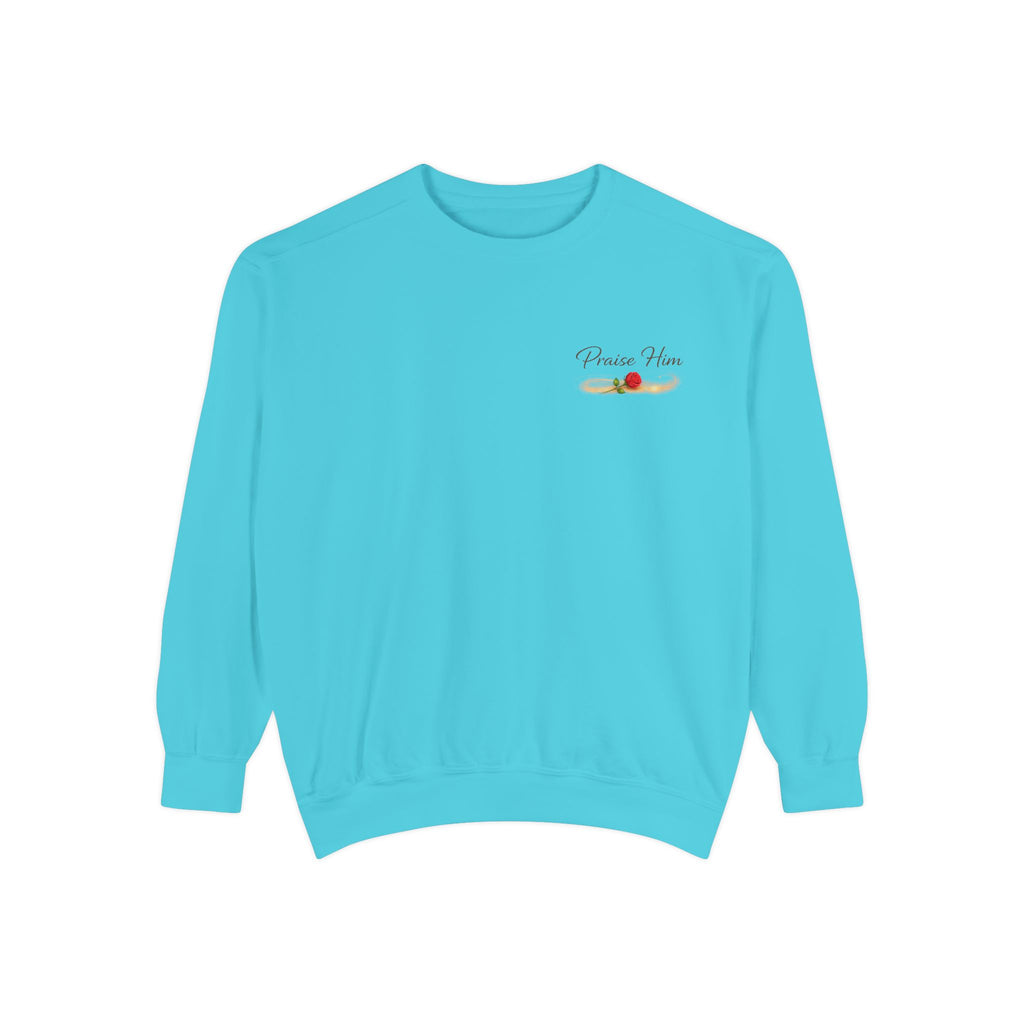 Psalm 34:1 Crewneck Sweatshirt | Inspirational Christian Graphic Sweatshirt | Faith Apparel