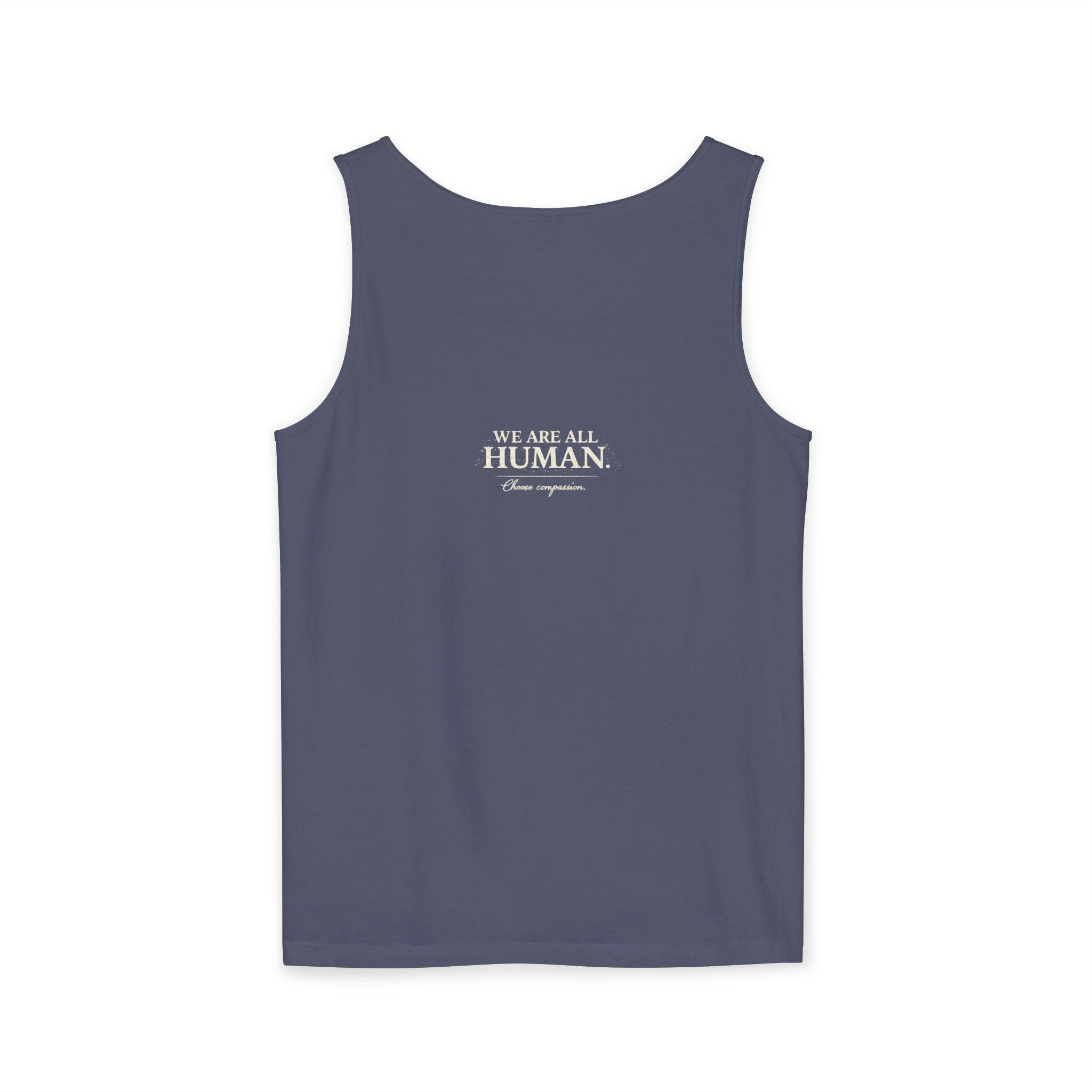 “Every Heart Beats the Same” Vintage Surf Tank Top – Garment-Dyed Coastal Unity Tank
