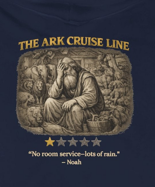 Ark Cruise Line – Full-Zip Hoodie | Vintage Lion Biblical Design – Five-Star Faith Series