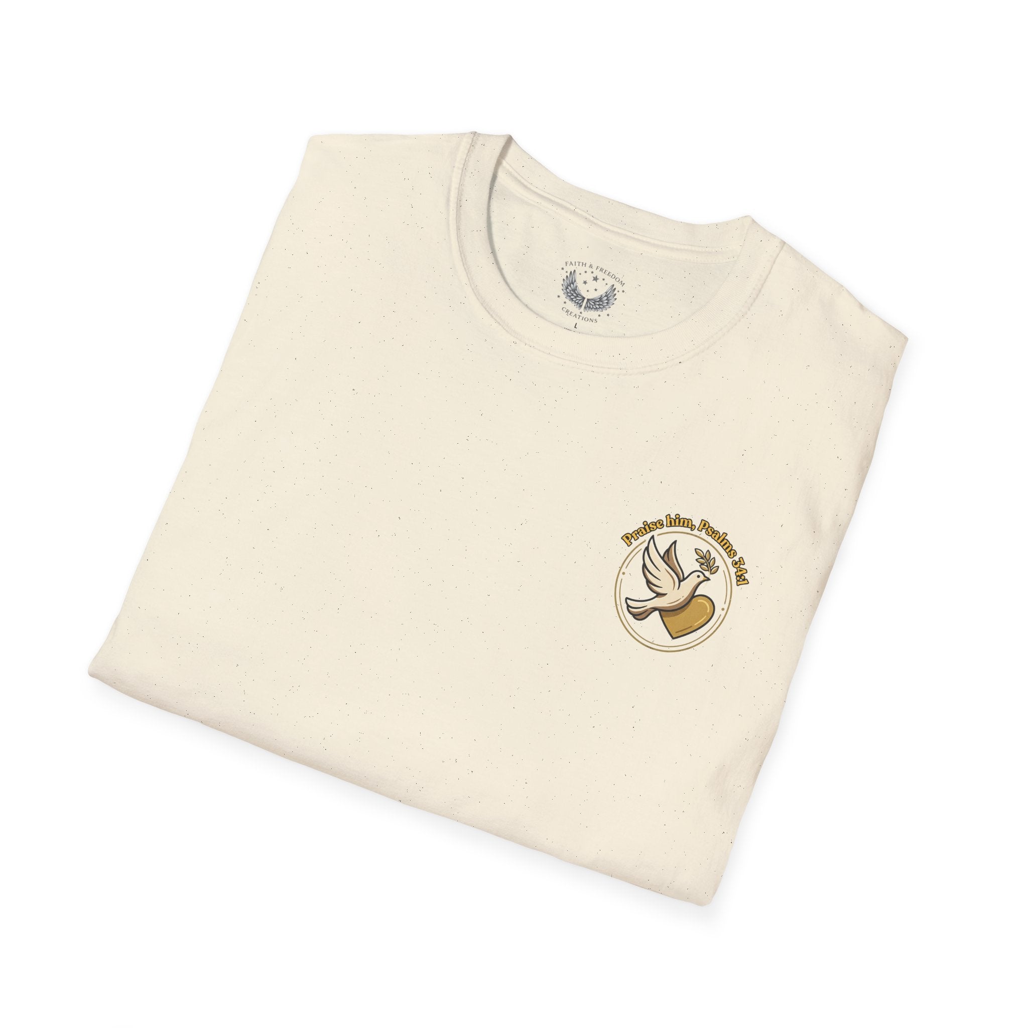 Dove of Peace Pocket T-Shirt | Pray Love Remember Christian Tee | Faith Freedom Creations
