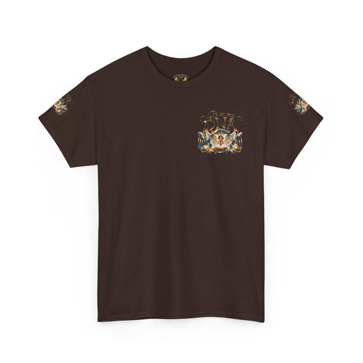 It's in My DNA Christian T-Shirt – Bible, Praying Hands & Angel Wings | Gildan Heavy Cotton Tee | Unisex