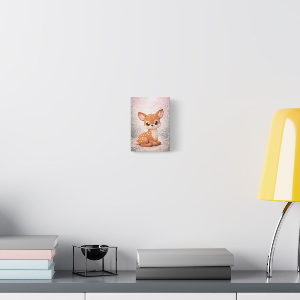 Woodland Fawn Canvas — Nursery Woodland Animal Wall Art