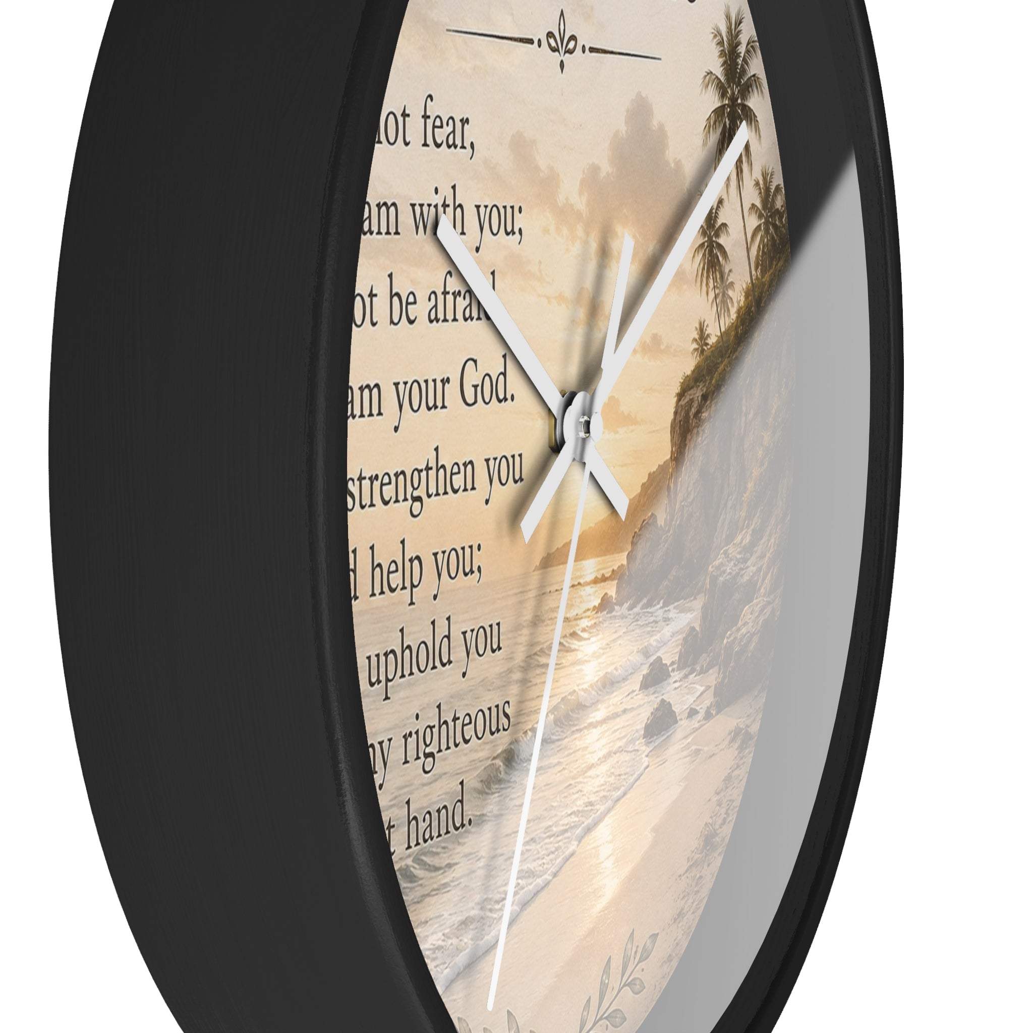Isaiah 41:10 Wall Clock | Inspirational Christian Scripture Clock | Faith Home Decor
