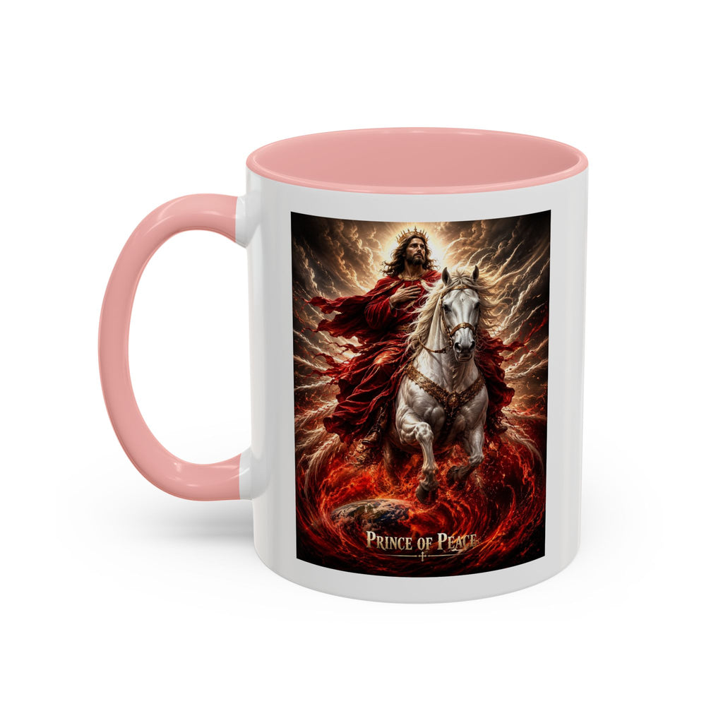 Prince of Peace Coffee Mug | Christian Jesus Rider Accent Mug | Inspirational Faith Gift