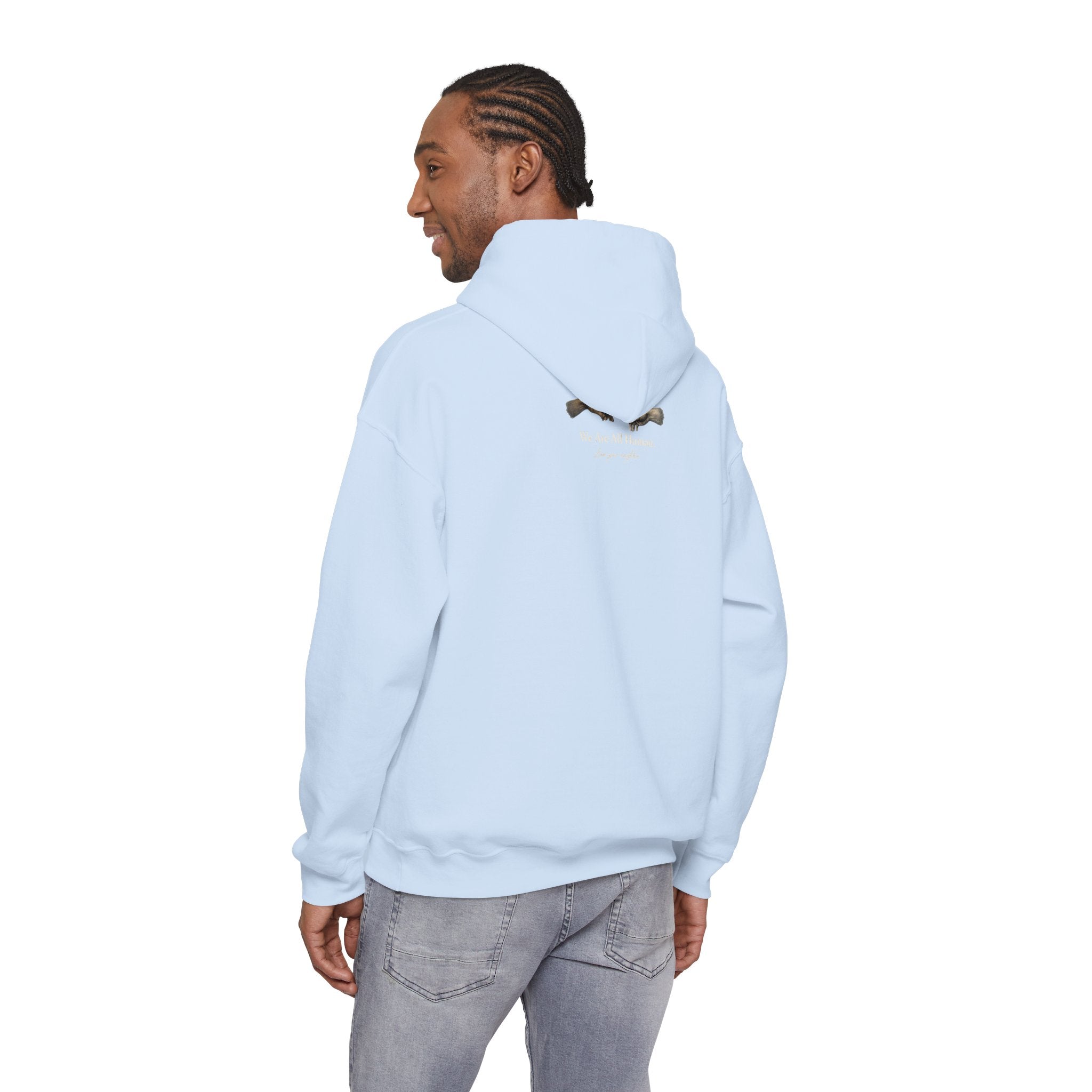 “Love People Anyway” Hoodie – Inspirational Script Graphic Sweatshirt | Compassion Message Pullover