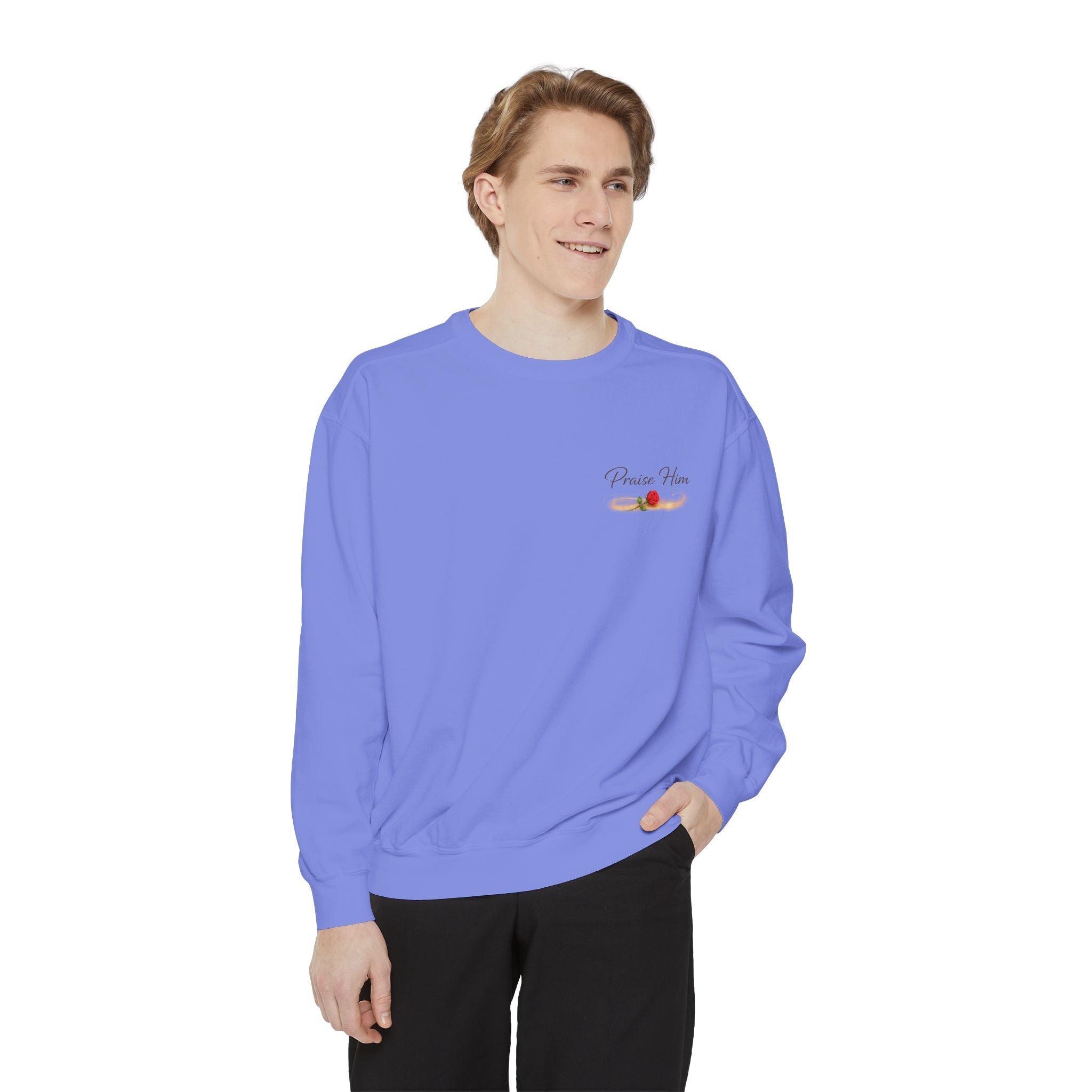 Psalm 34:1 Crewneck Sweatshirt | Inspirational Christian Graphic Sweatshirt | Faith Apparel