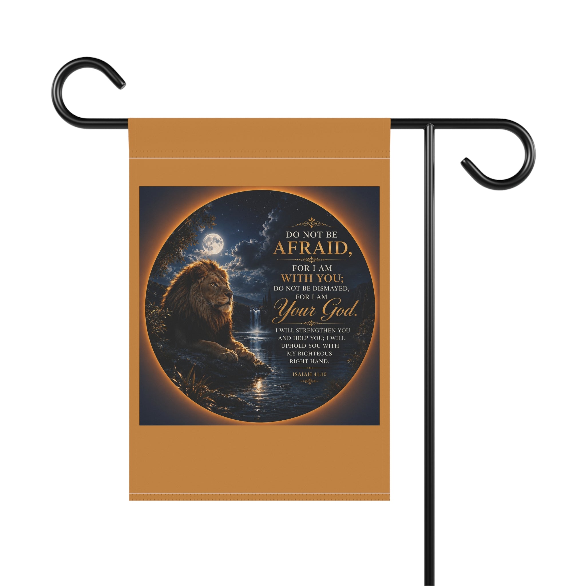 Do Not Be Afraid Lion Garden Flag | Christian Outdoor Banner | Inspirational Scripture Yard Decor