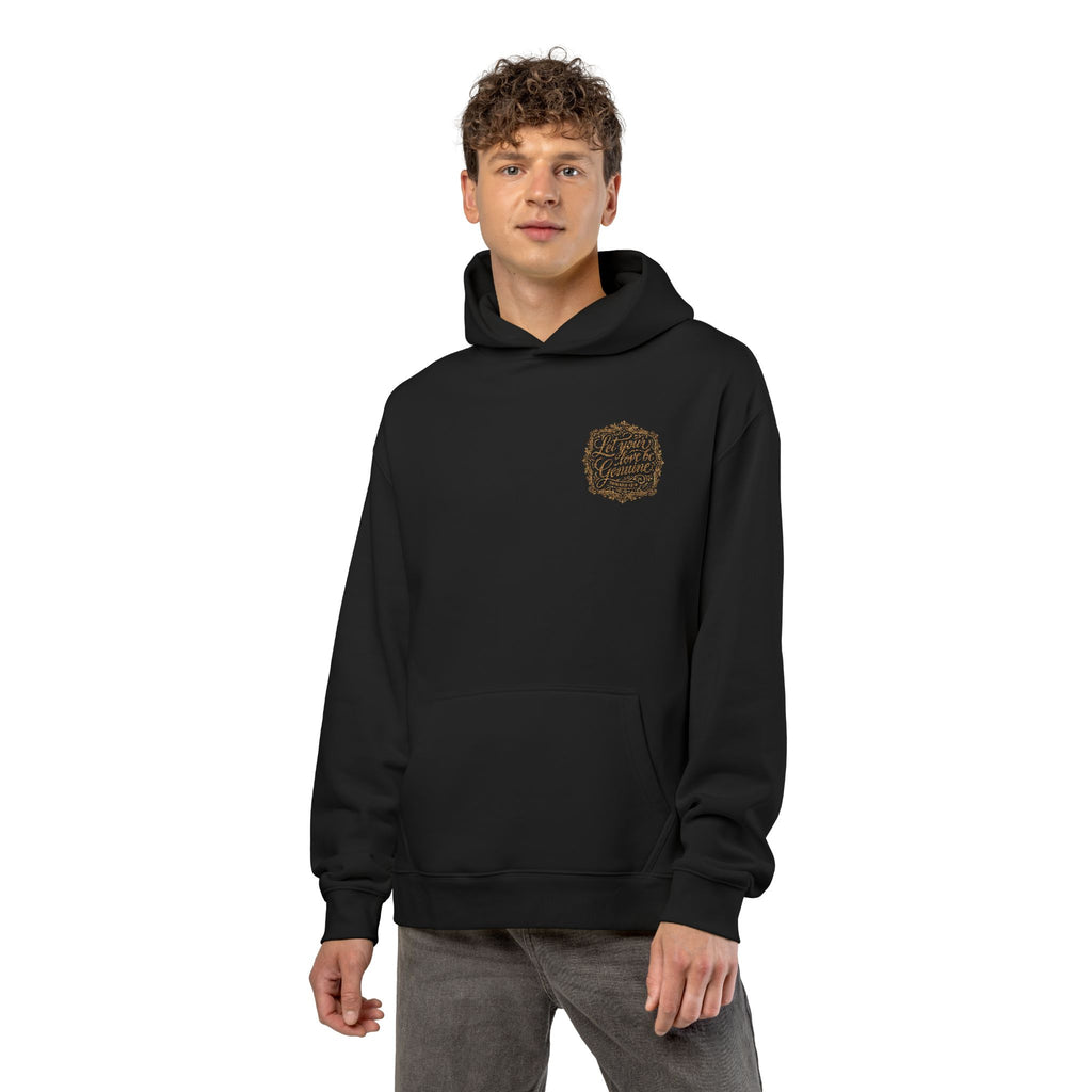 “Let Your Love Be Genuine” Hoodie – Romans 12:9 Christian Pullover | Faith & Freedom Creations