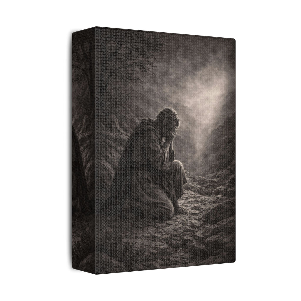 Elijah Prays Canvas — Biblical Wall Art | Christian Scripture Canvas