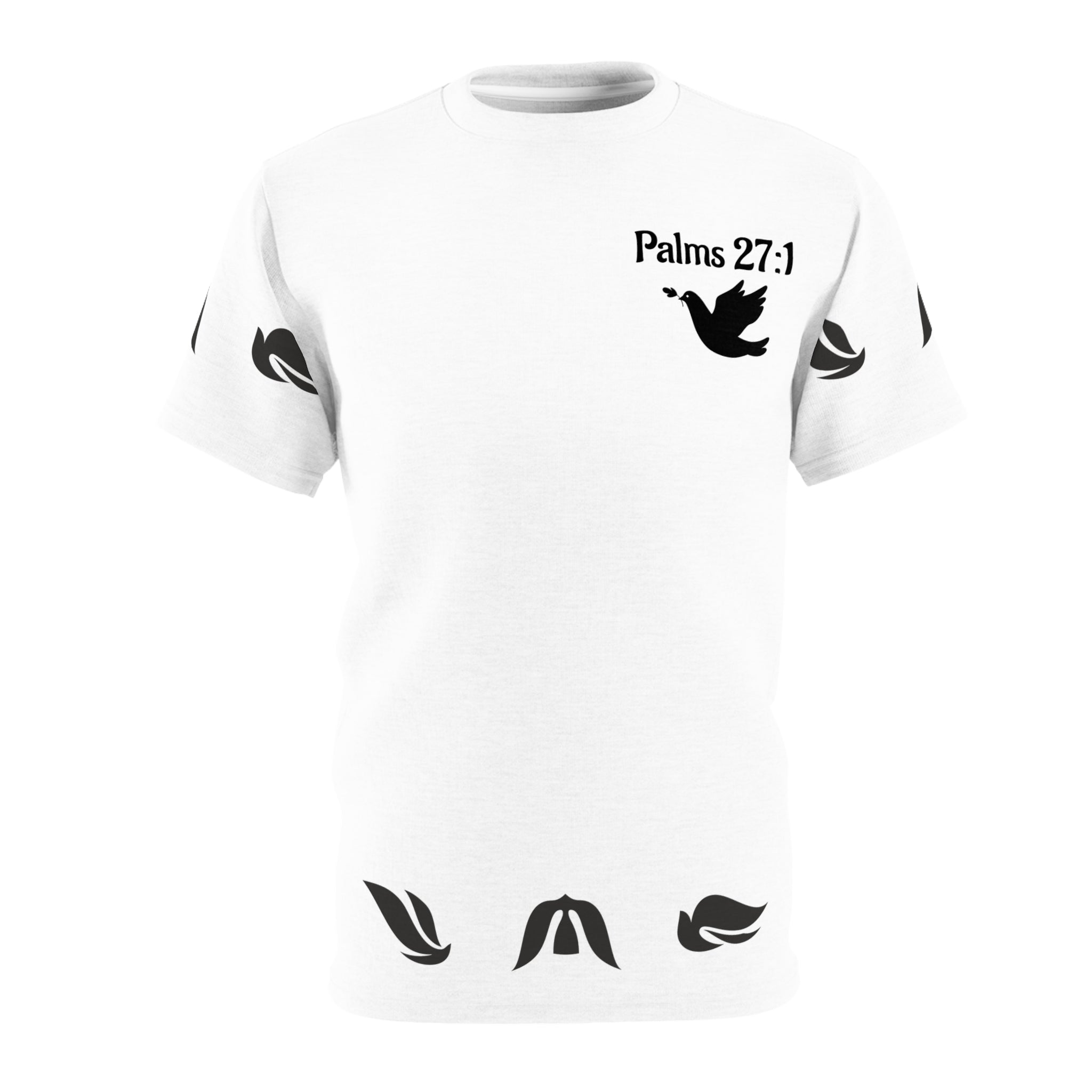 Psalm 27:1 Dove Graphic T-Shirt – “The Lord is My Light & Salvation” Christian Bible Verse Tee