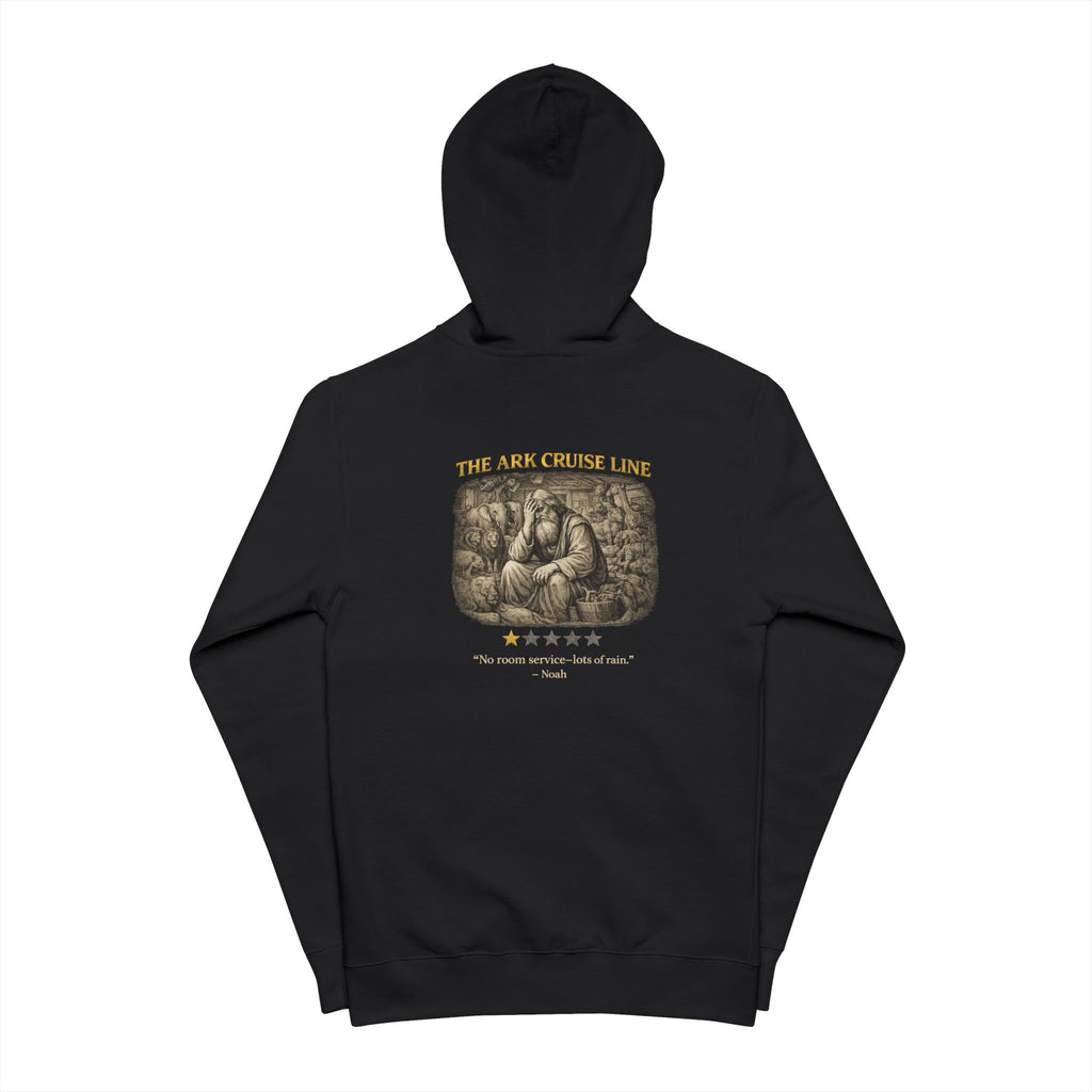 Noah’s Ark – Zip-Up Hoodie | “Ark Cruise Line” Vintage Graphic – Five-Star Faith Series