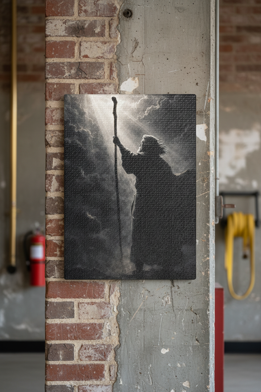 Moses Canvas — Monochrome Biblical Wall Art