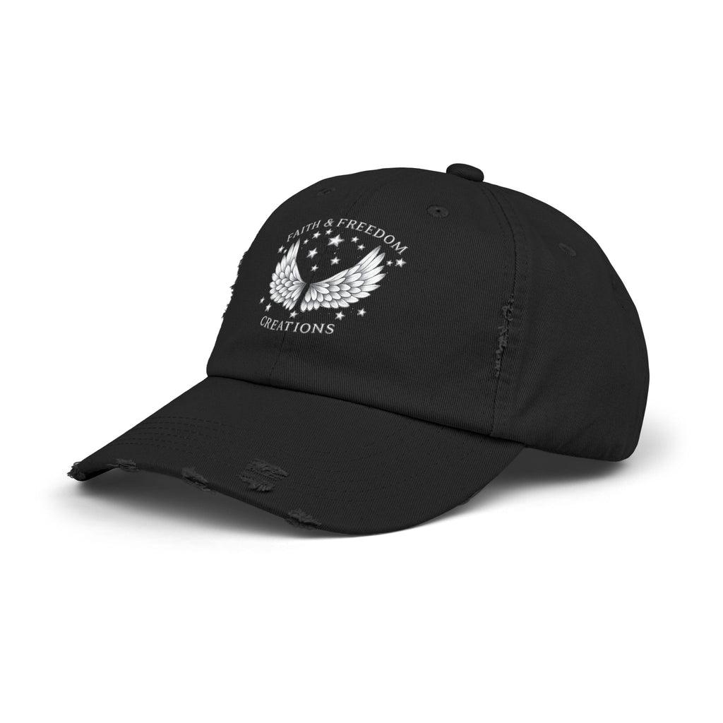 Faith & Freedom – Distressed Cap | Silver Wings Vintage Hat
