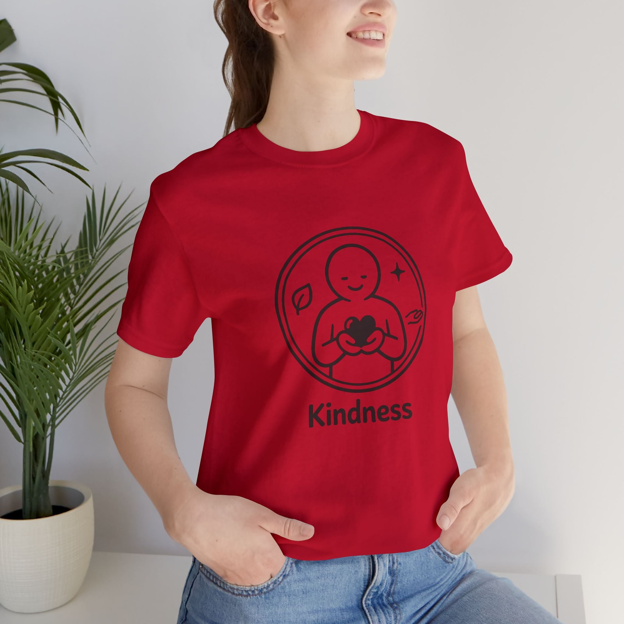 Kindness Minimalist T-Shirt | Inspirational Heart Emblem Tee | Soft Everyday Graphic Shirt