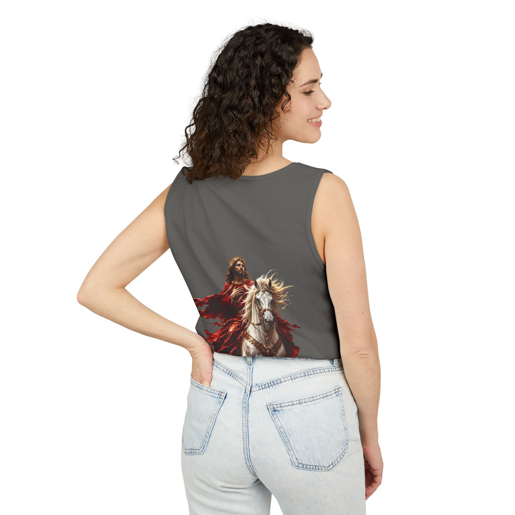 Jesus Second Coming Tank Top | Jesus on White Horse Christian Tank | Inspirational Faith Apparel