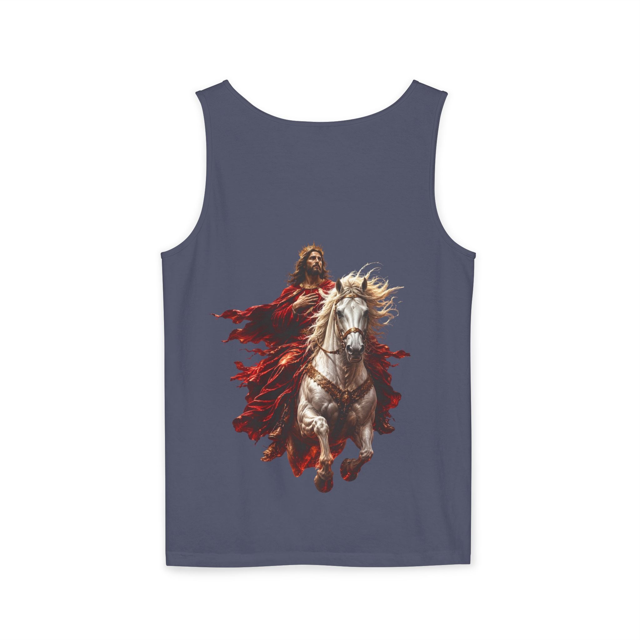 Jesus Second Coming Tank Top | Jesus on White Horse Christian Tank | Inspirational Faith Apparel