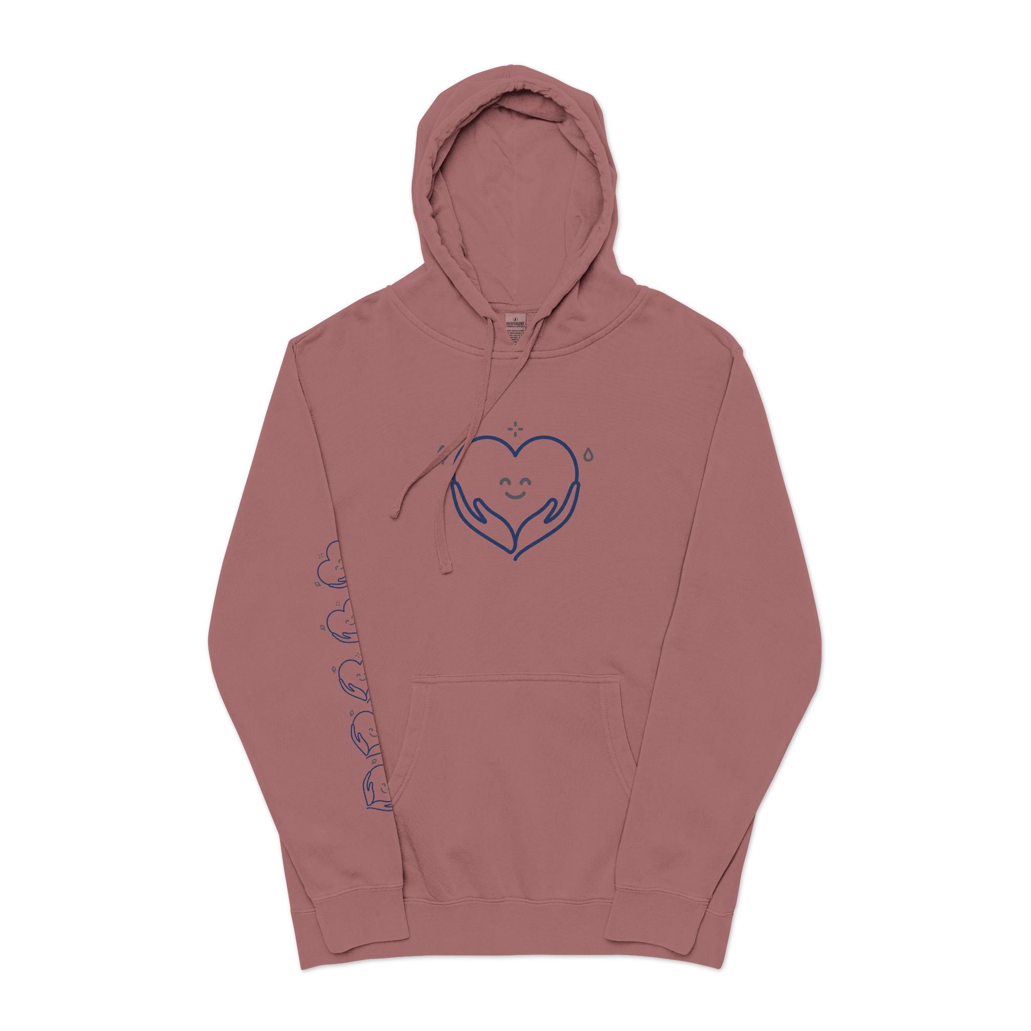 Kindness Changes Everything Hoodie – Heart Graphic Pigment-Dyed Sweatshirt