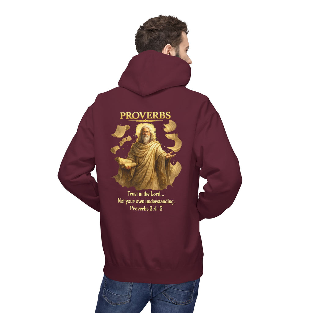 Proverbs “Trust in the Lord” Hoodie – Christian Scripture Pullover | Proverbs 3:5 Faith Sweatshirt