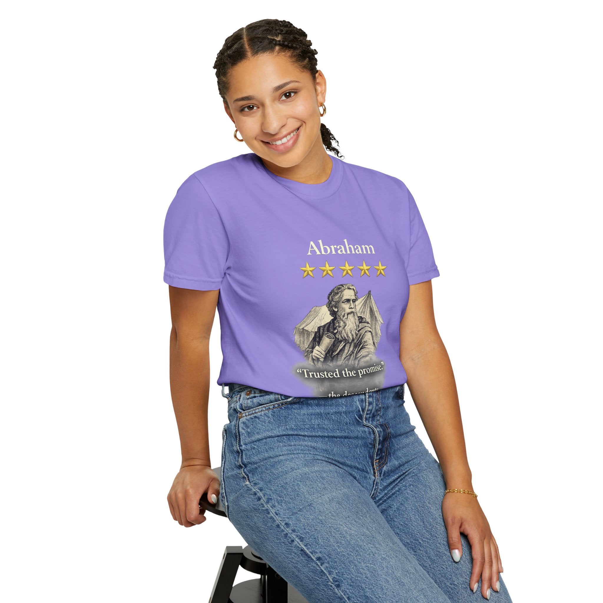 Abraham – Vintage T-Shirt | “I Trusted the Promise” Graphic – Five-Star Faith Series