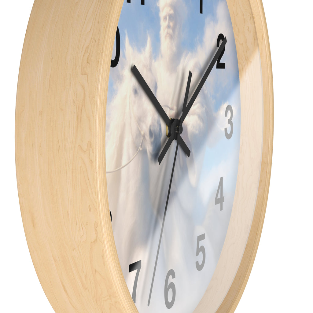 Jesus Riding on the Clouds Wall Clock | Christian Religious Clock | Inspirational Faith Home Decor