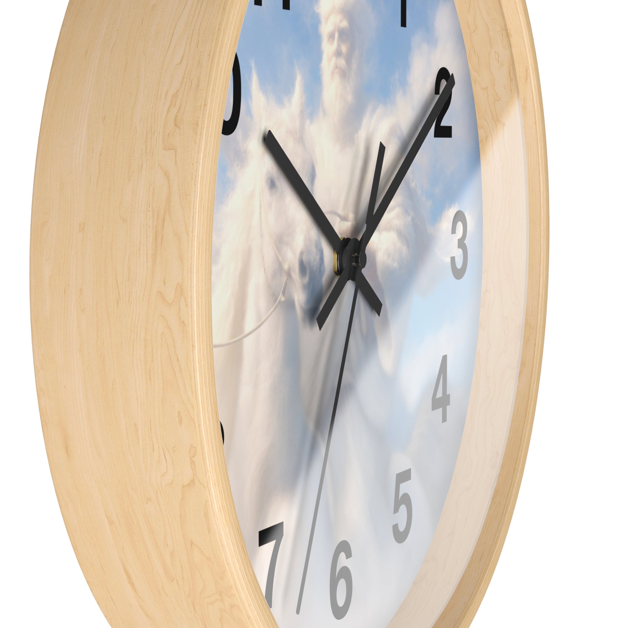 Jesus Riding on the Clouds Wall Clock | Christian Religious Clock | Inspirational Faith Home Decor