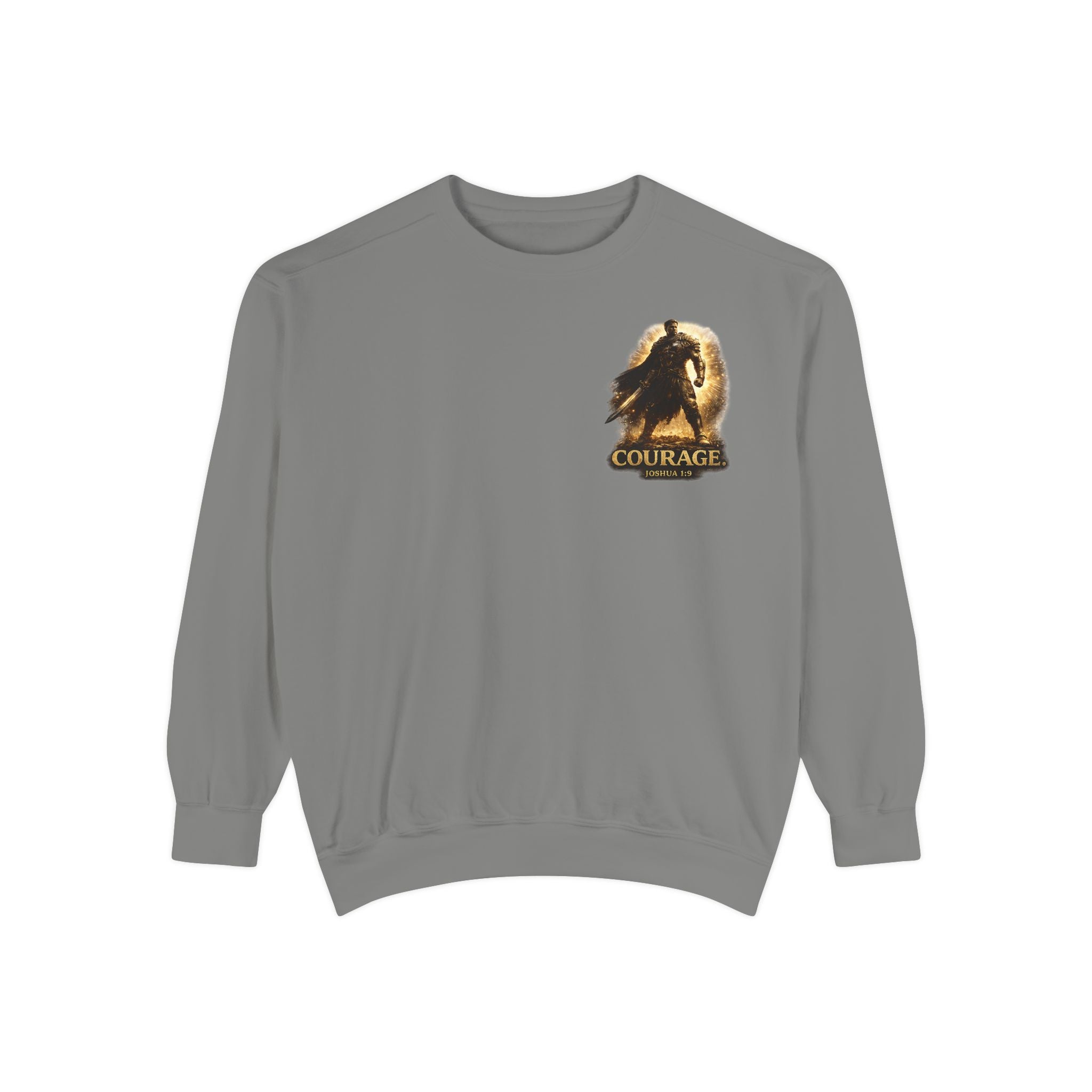 Joshua Courage Sweatshirt | Be Strong and Courageous Christian Crewneck | Inspirational Faith Apparel