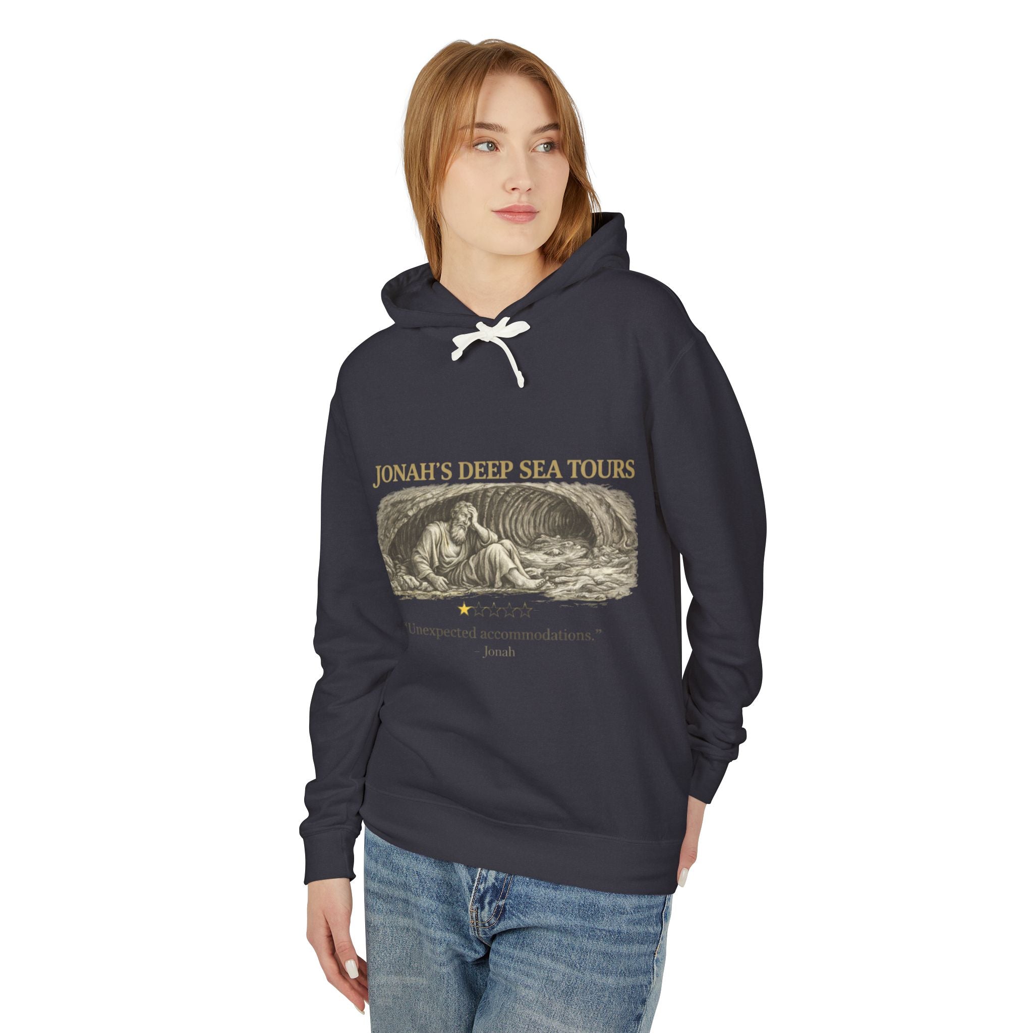 Jonah's Deep Sea Tours - Vintage Nautical Hoodie with Biblical Humor