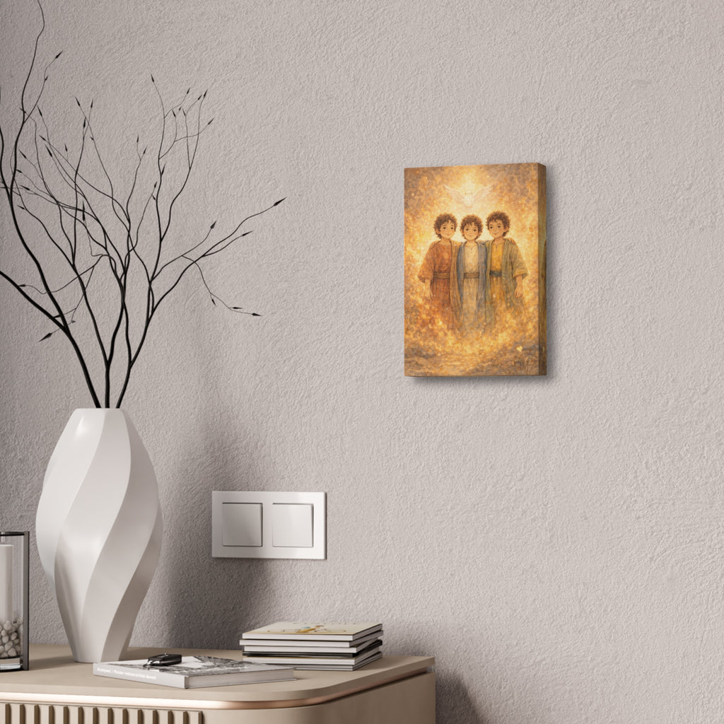 God Is With Us – Joshua 1:9 Nursery Canvas | Christian Scripture Wall Art