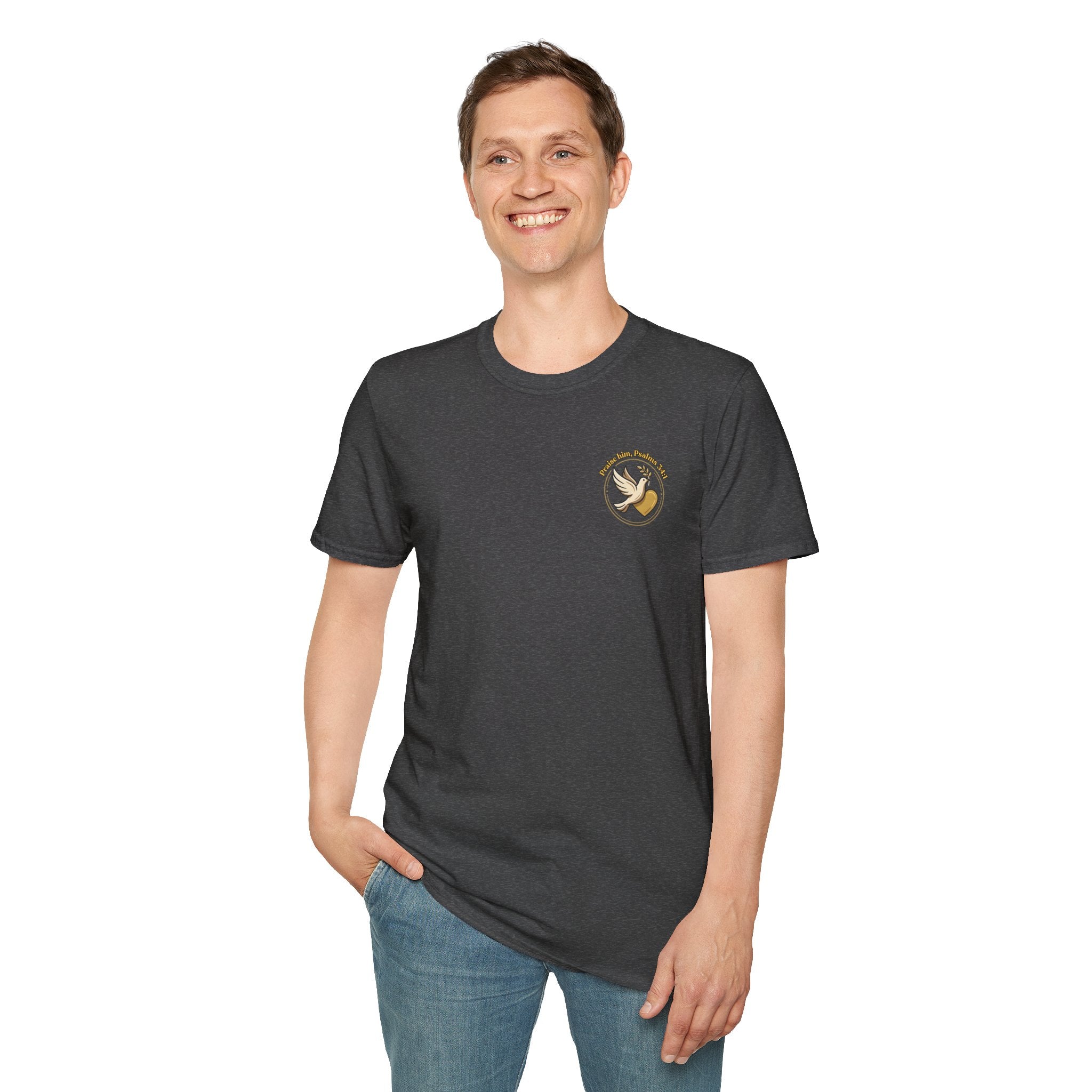 Dove of Peace Pocket T-Shirt | Pray Love Remember Christian Tee | Faith Freedom Creations