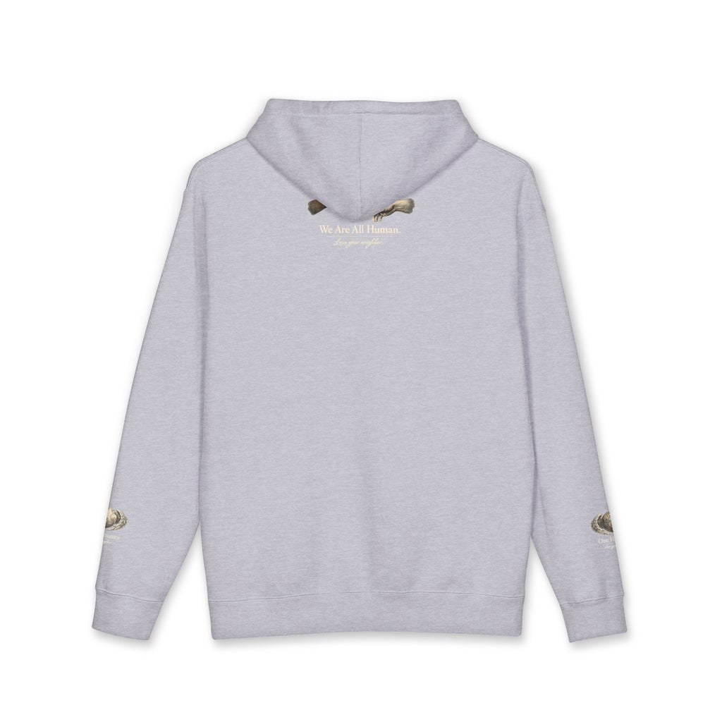 “One Humanity” Hoodie – “Love Your Neighbor” Earth & Wings Graphic Sweatshirt