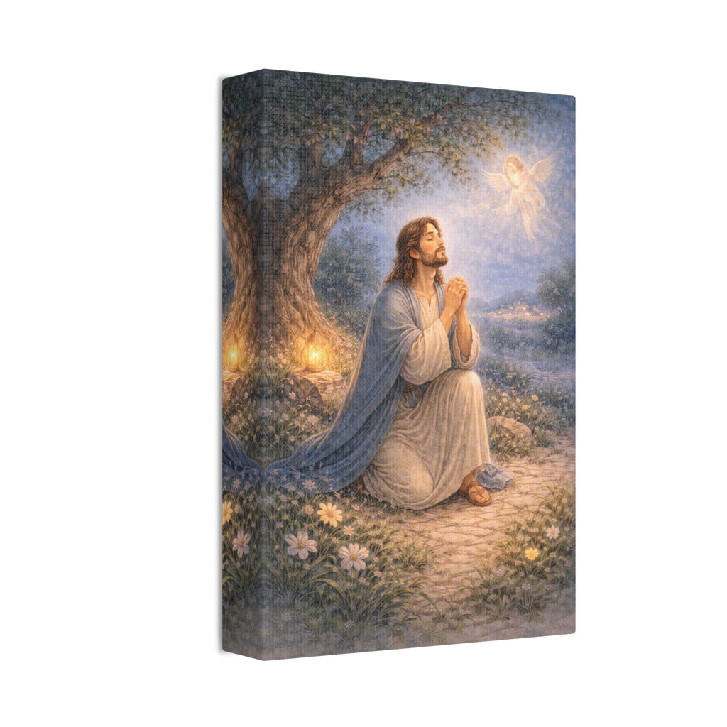 Jesus Talks to His Father, Jehovah Canvas — Matthew 26:36 Prayer Wall Art