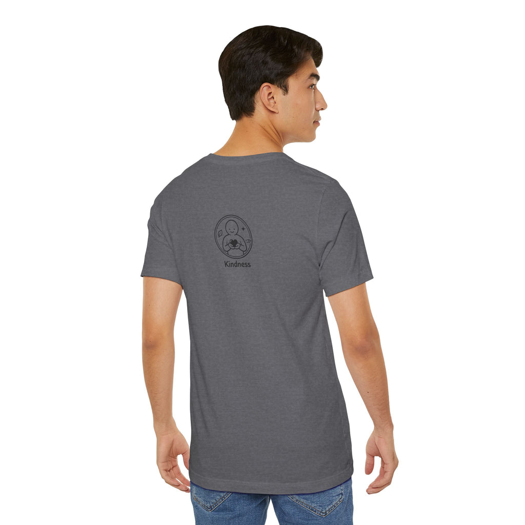 Kindness Minimalist T-Shirt | Inspirational Heart Emblem Tee | Soft Everyday Graphic Shirt