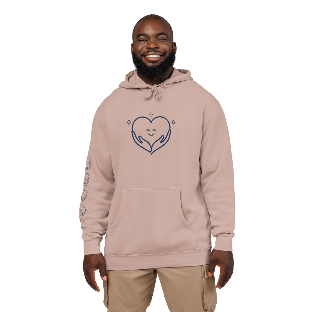 Kindness Changes Everything Hoodie – Heart Graphic Pigment-Dyed Sweatshirt