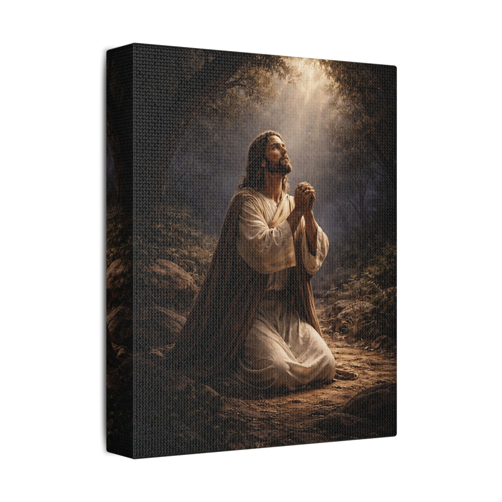 Prayer of Christ Canvas — Jesus in Prayer Wall Art | Christian Faith Decor
