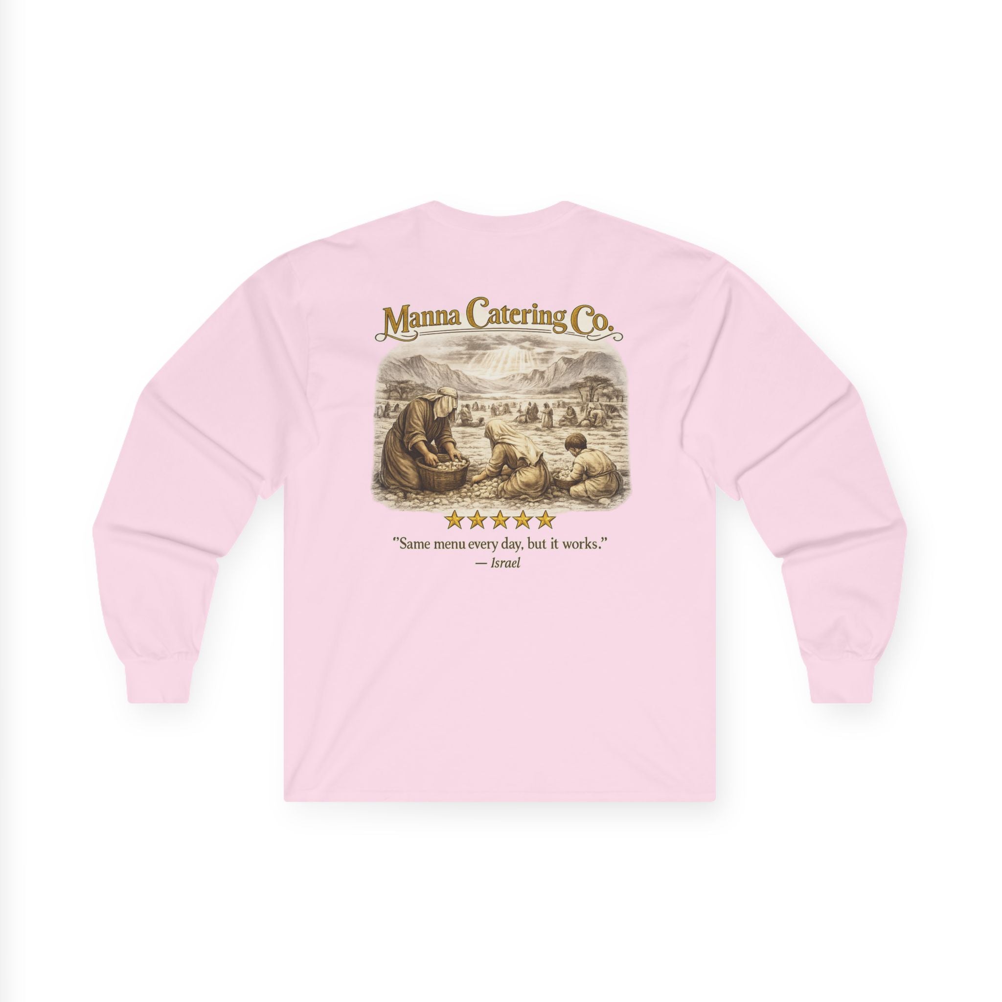 Vintage 'Israelites Review of God's Manna' Long Sleeve Tee