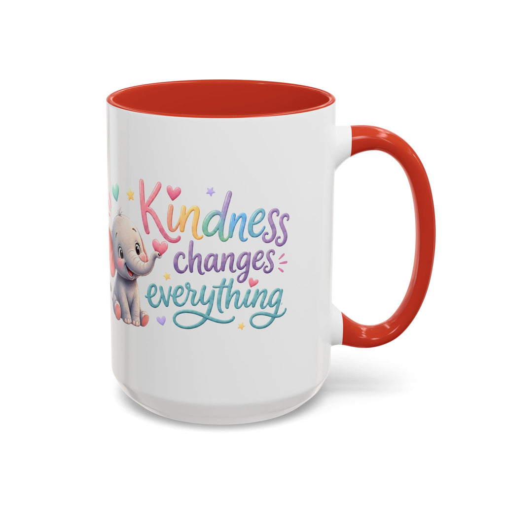 Kindness Changes Everything Elephant Mug | Inspirational Coffee Mug | Cute Elephant Accent Cup