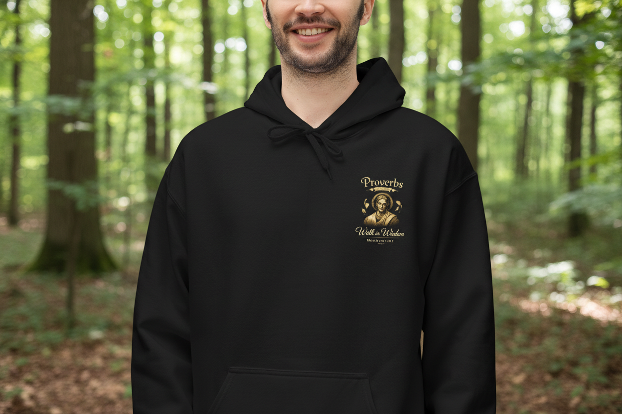 Proverbs “Trust in the Lord” Hoodie – Christian Scripture Pullover | Proverbs 3:5 Faith Sweatshirt