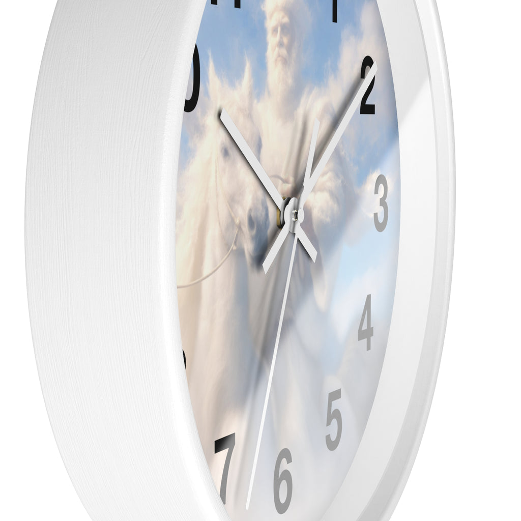 Jesus Riding on the Clouds Wall Clock | Christian Religious Clock | Inspirational Faith Home Decor
