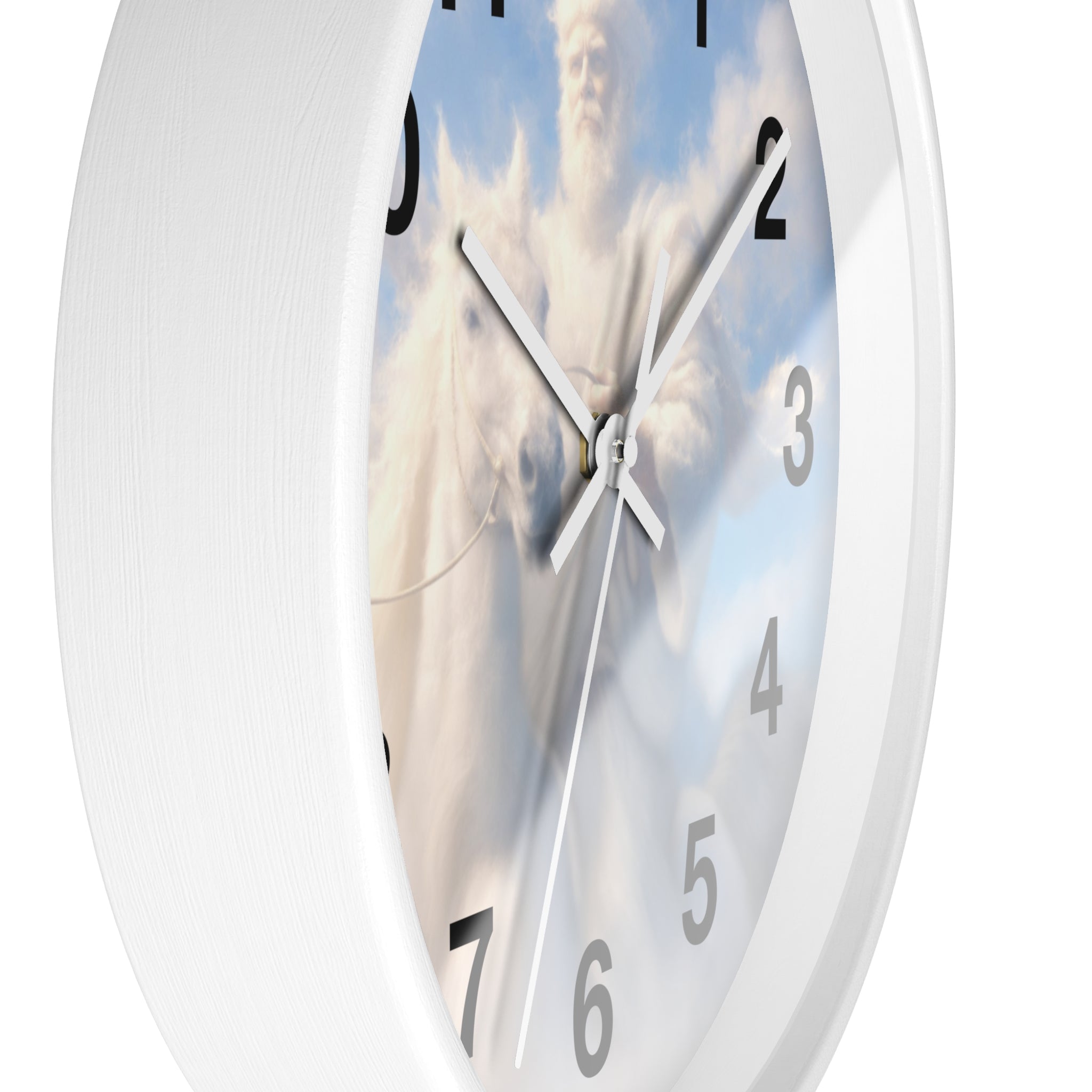 Jesus Riding on the Clouds Wall Clock | Christian Religious Clock | Inspirational Faith Home Decor