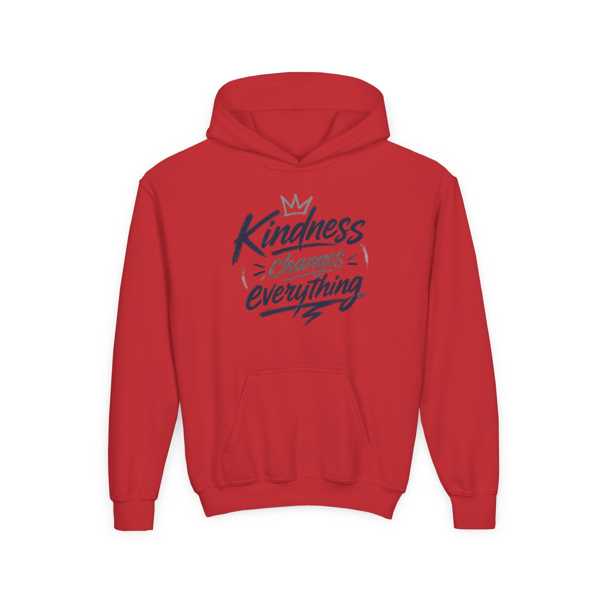 Youth Hoodie – “Kindness Changes Everything” Inspirational Kids Pullover