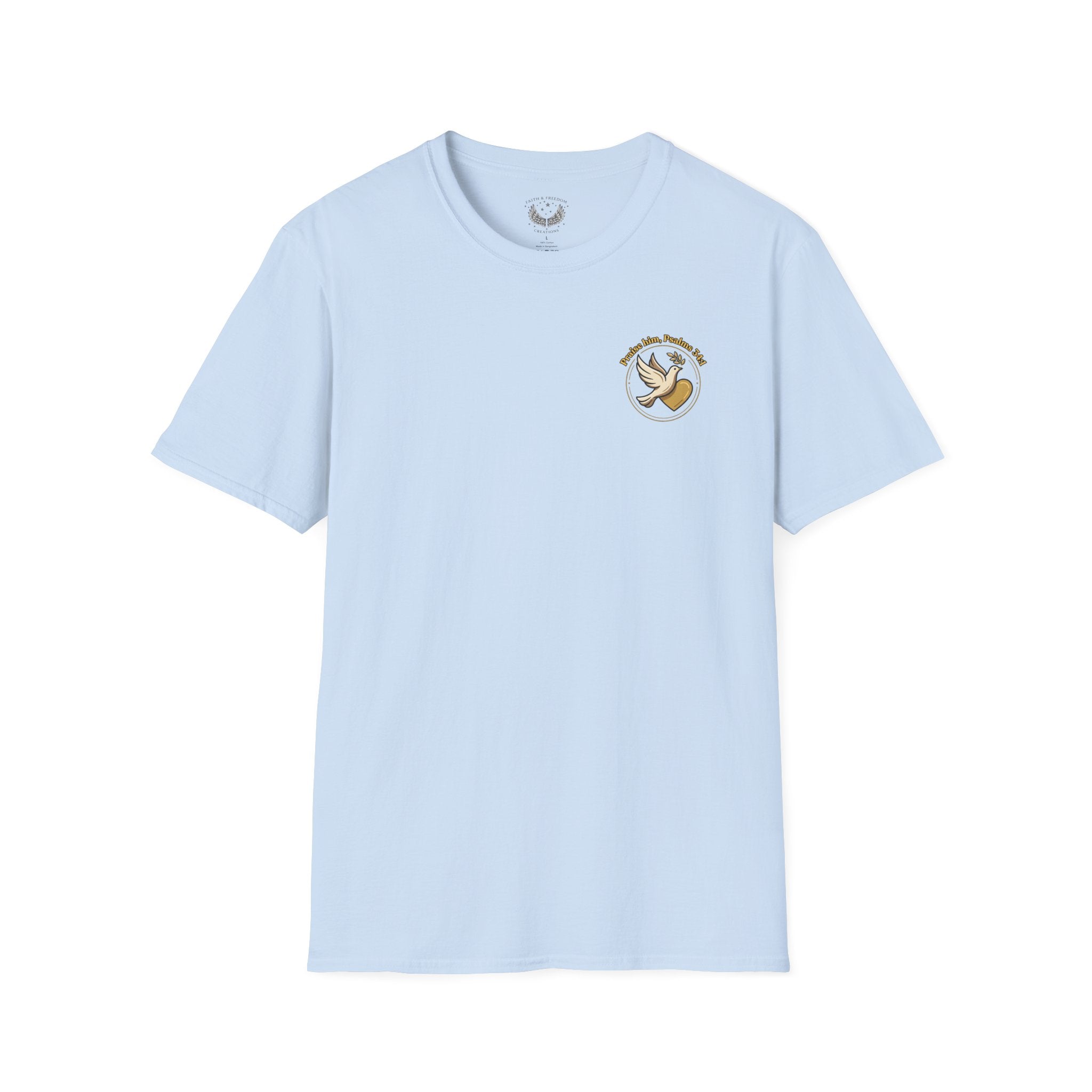 Dove of Peace Pocket T-Shirt | Pray Love Remember Christian Tee | Faith Freedom Creations
