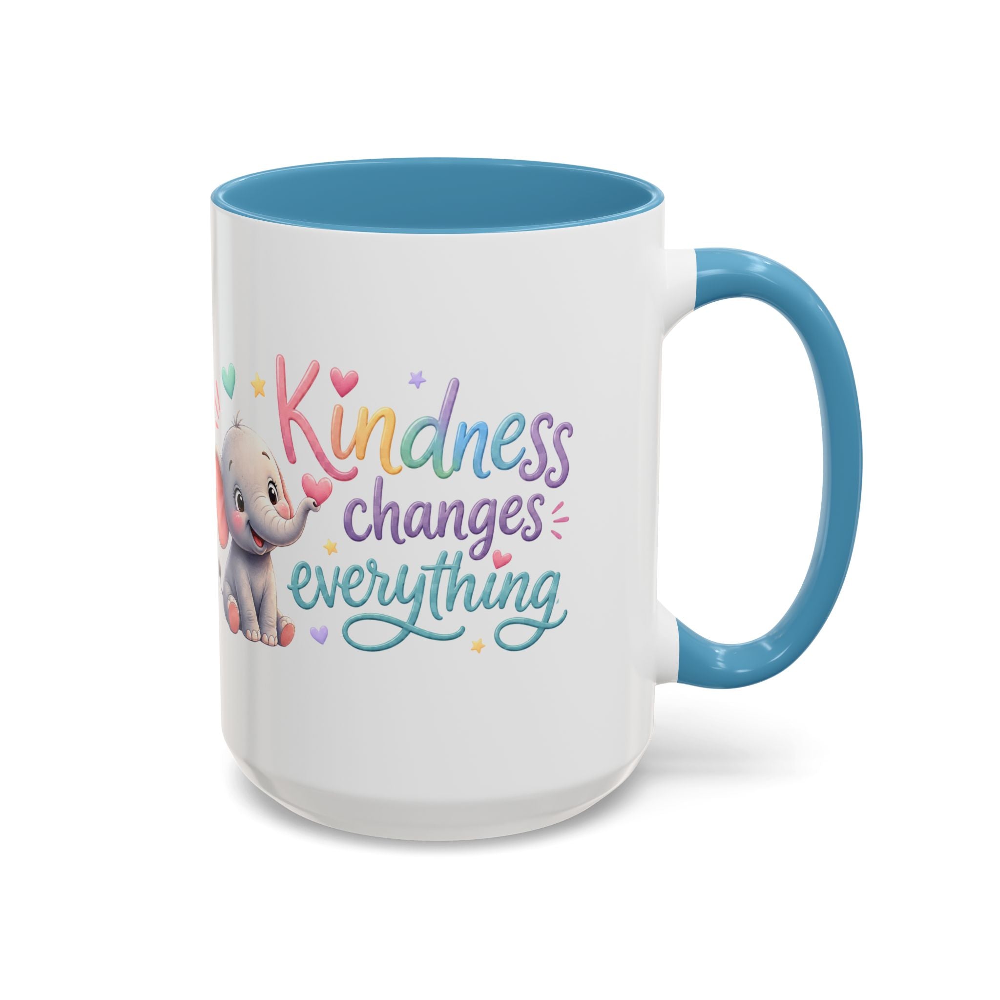 Kindness Changes Everything Elephant Mug | Inspirational Coffee Mug | Cute Elephant Accent Cup