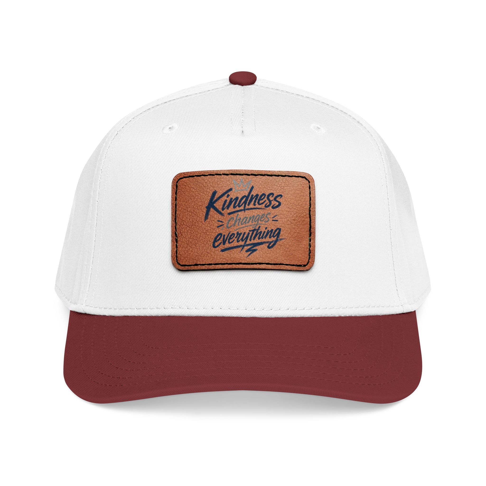 Kindness Changes Everything Leather Patch Hat | Inspirational Baseball Cap | Vintage Style Faith Apparel