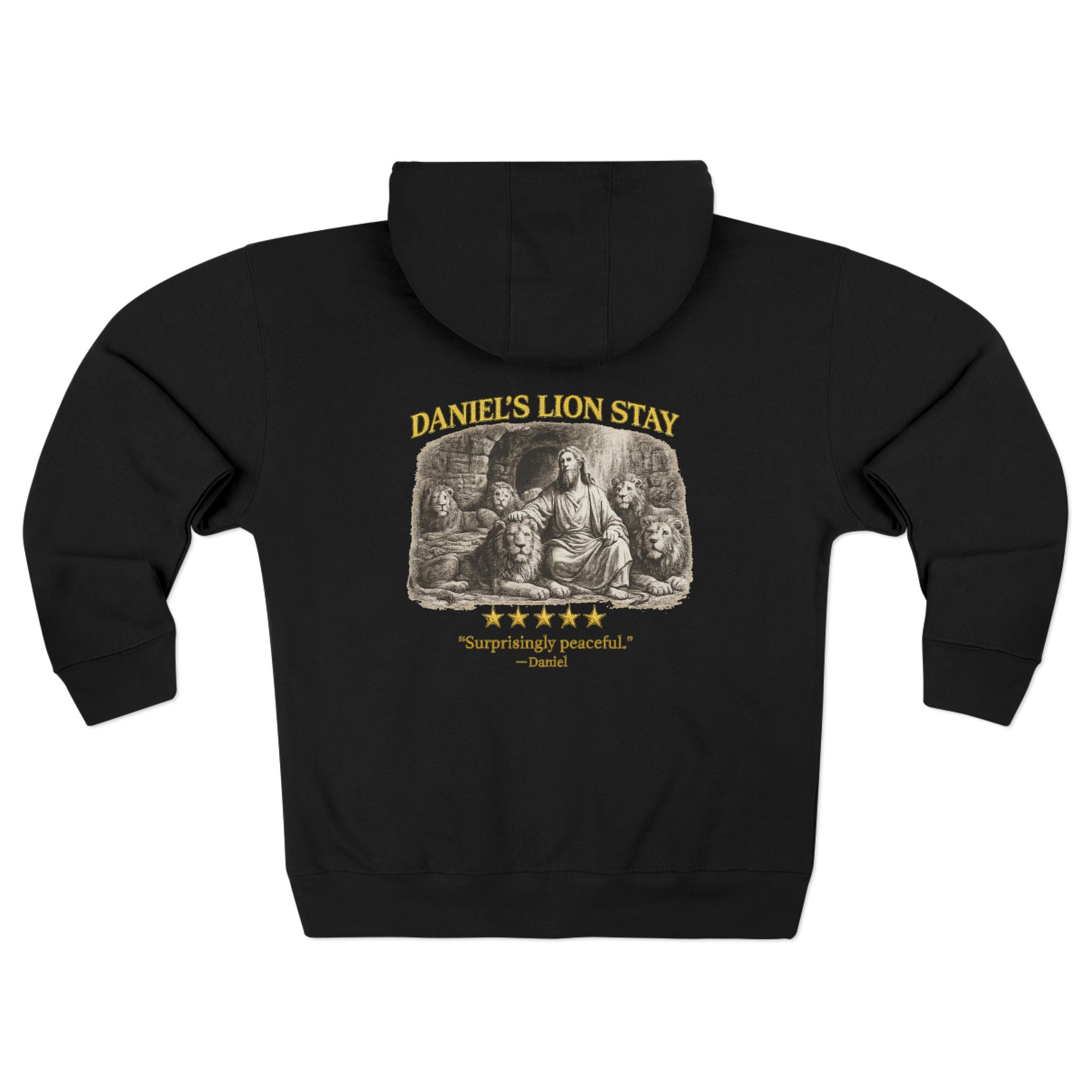 Daniel Five-Star Faith Series— "DANIEL LION DEN REVIEW" Graphic Hoodie