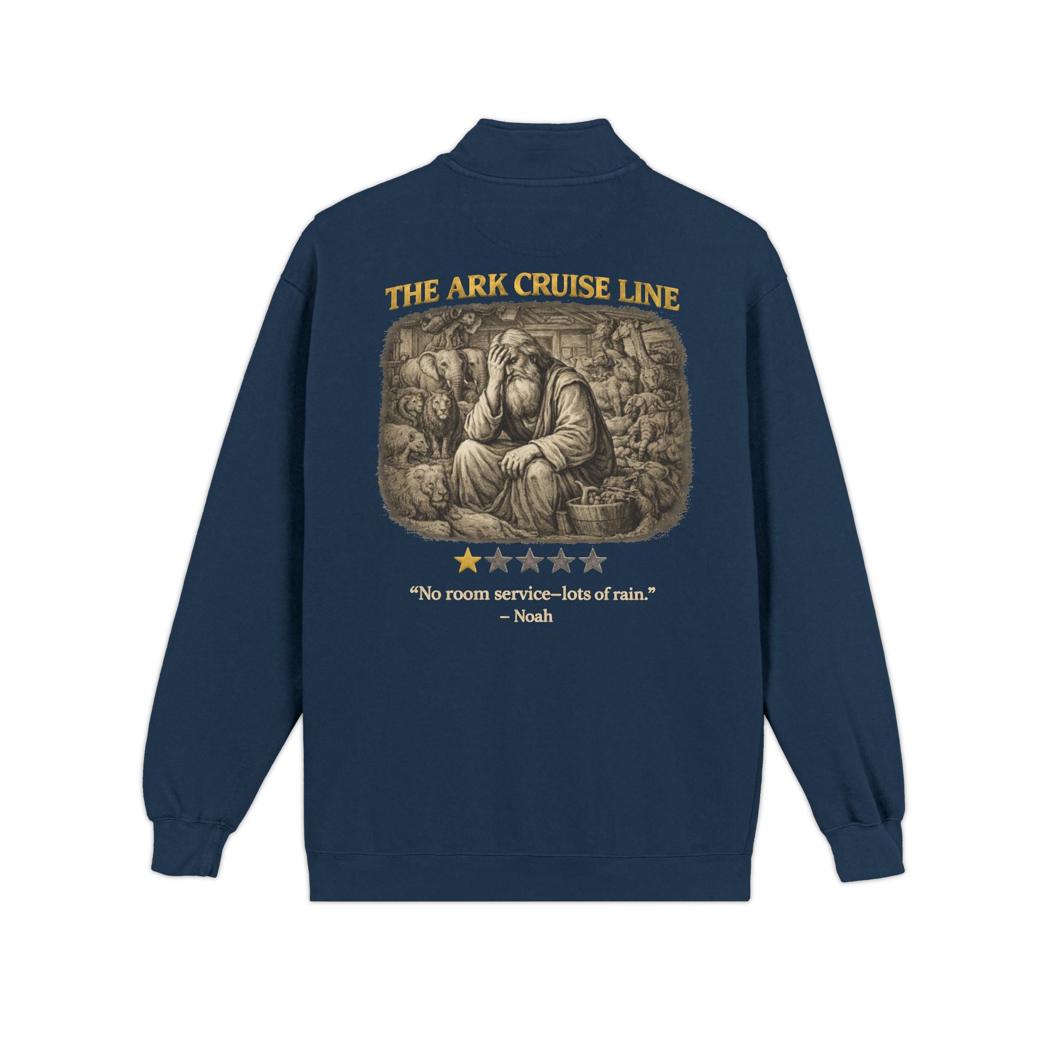 Noah’s Review "No Room Service — Lots of Rain" Quarter-Zip Sweatshirt