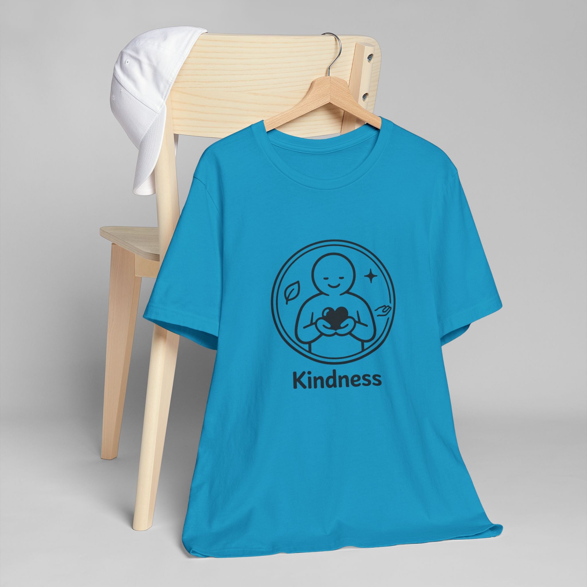 Kindness Minimalist T-Shirt | Inspirational Heart Emblem Tee | Soft Everyday Graphic Shirt