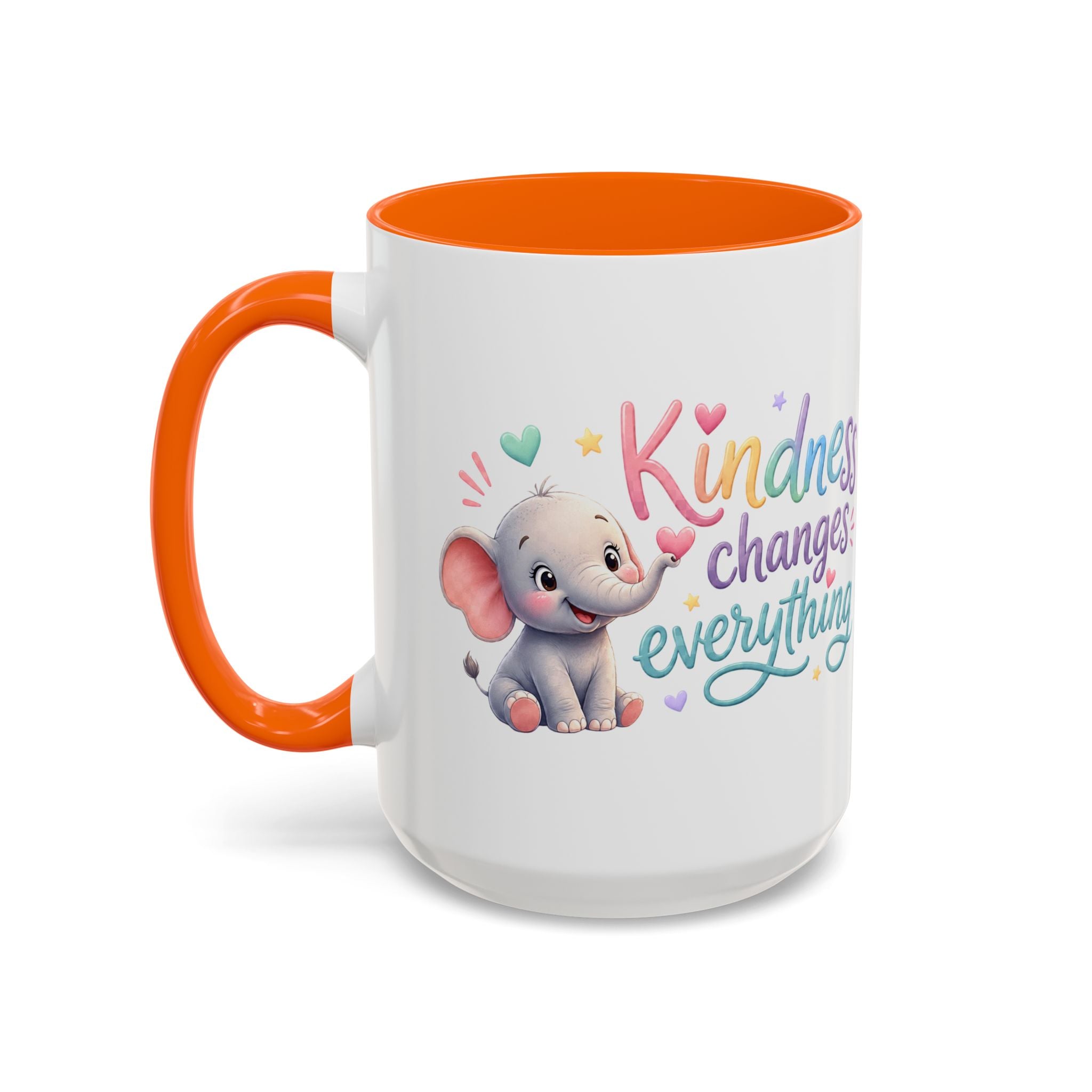 Kindness Changes Everything Elephant Mug | Inspirational Coffee Mug | Cute Elephant Accent Cup