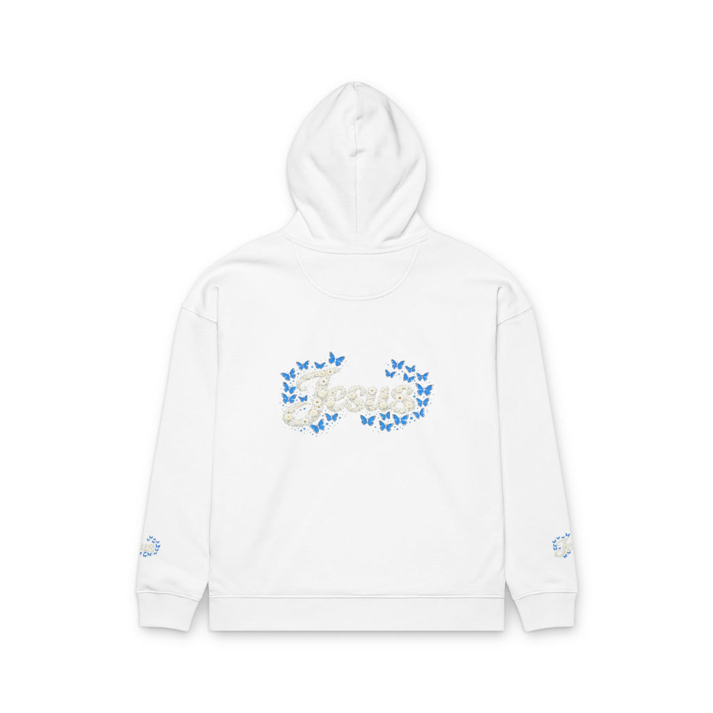 Jesus Floral Hoodie – Christian Faith Organic Pullover | Relaxed Fit Inspirational Hoodie