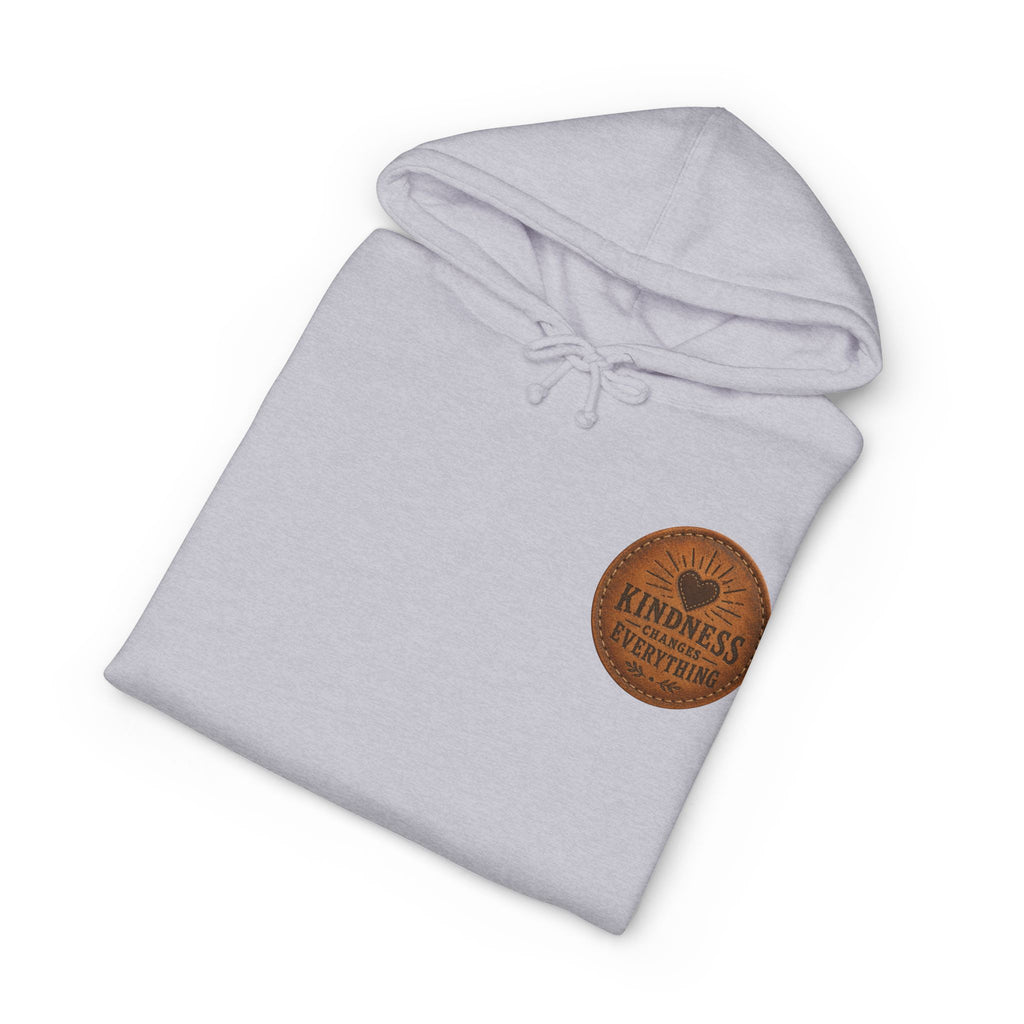 Kindness Changes Everything Hoodie — Inspirational Heart Patch Design